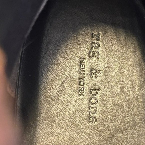 Rag & Bone Snake-Embossed High-Top Leather Sneakers - 38/8 - Picture 12 of 14